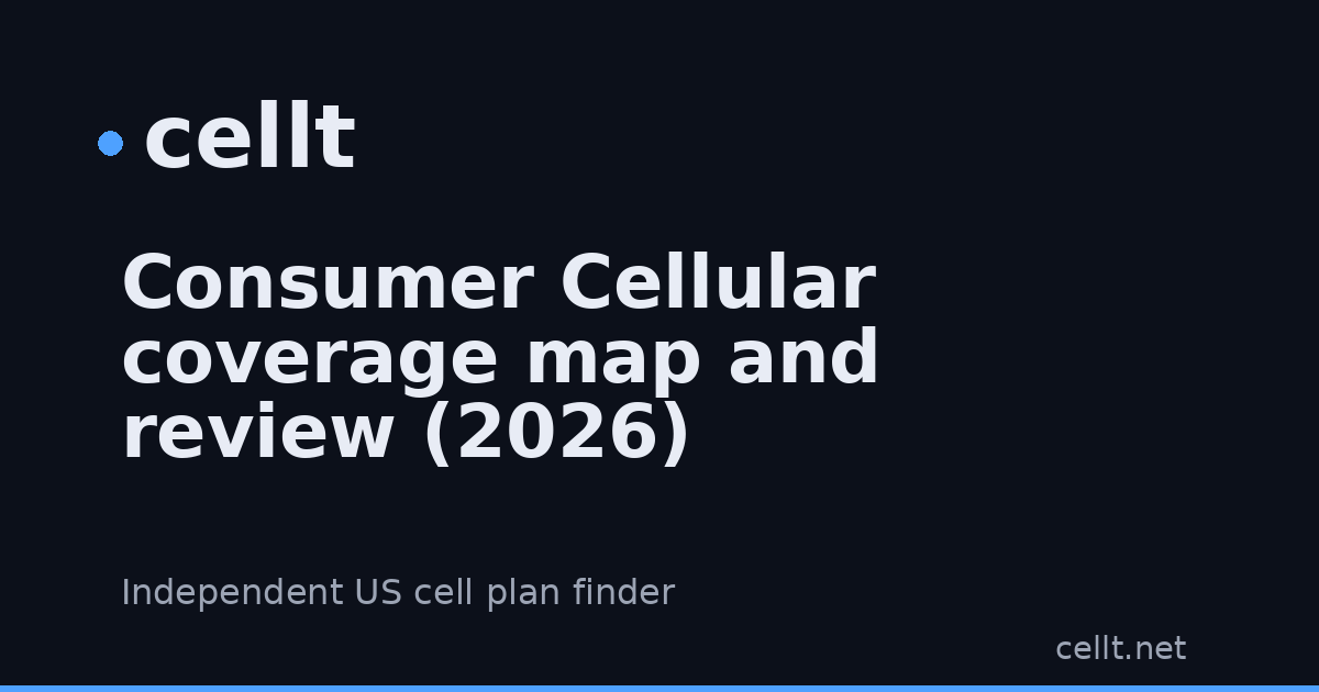 Consumer Cellular coverage map and review (2026) | cellt