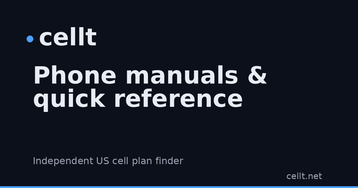Phone Quick Reference Extensions Phone manuals & quick reference | cellt
