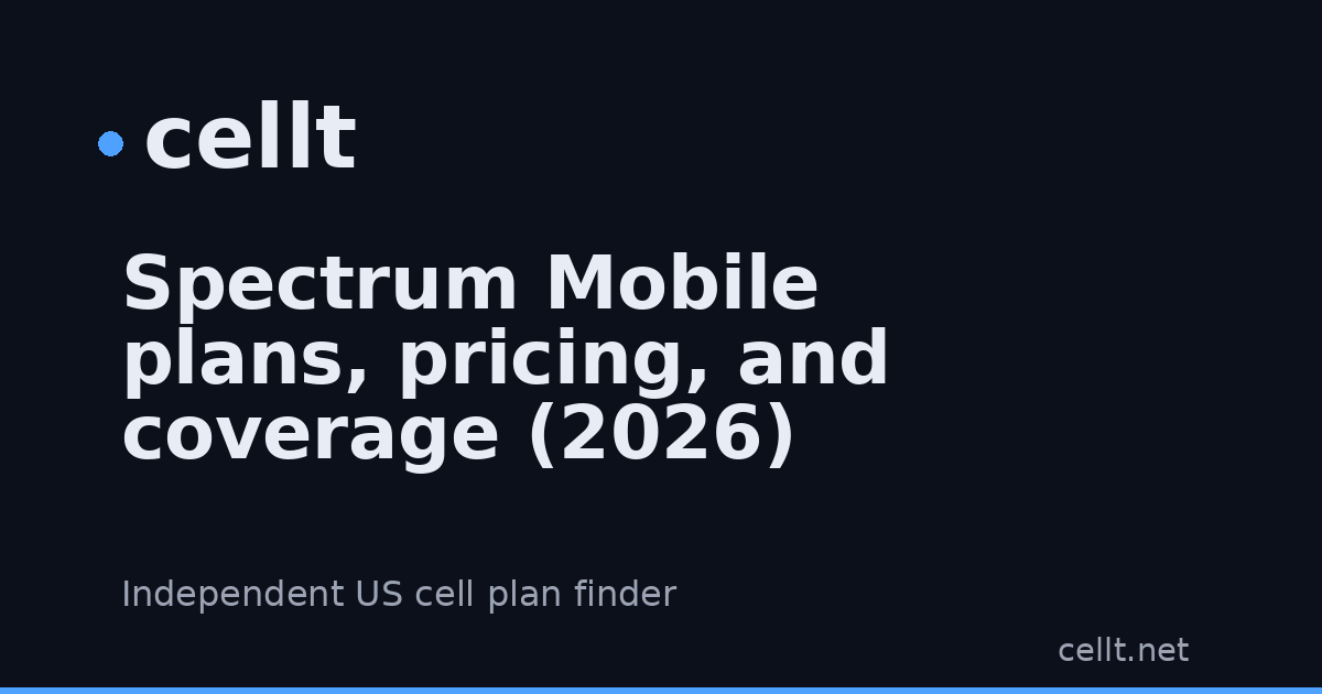 Spectrum Mobile plans, pricing, and coverage (2026) | cellt