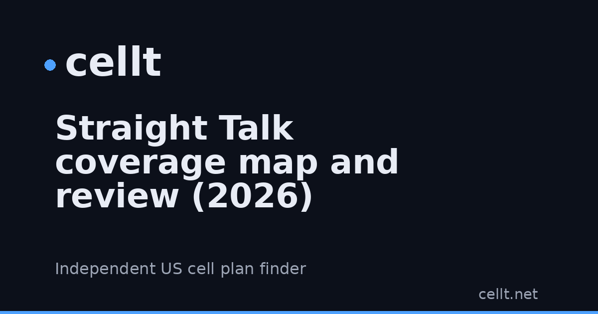 Straight Talk coverage map and review (2026) | cellt