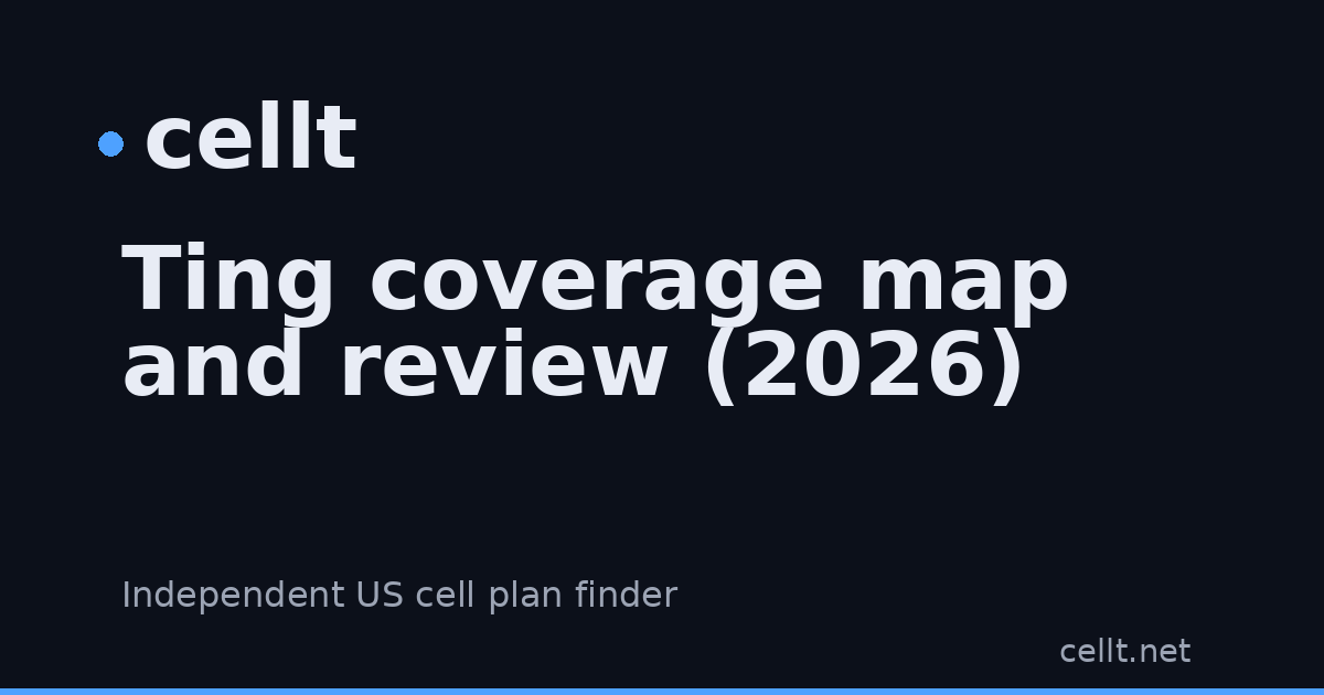 Ting coverage map and review (2026) | cellt