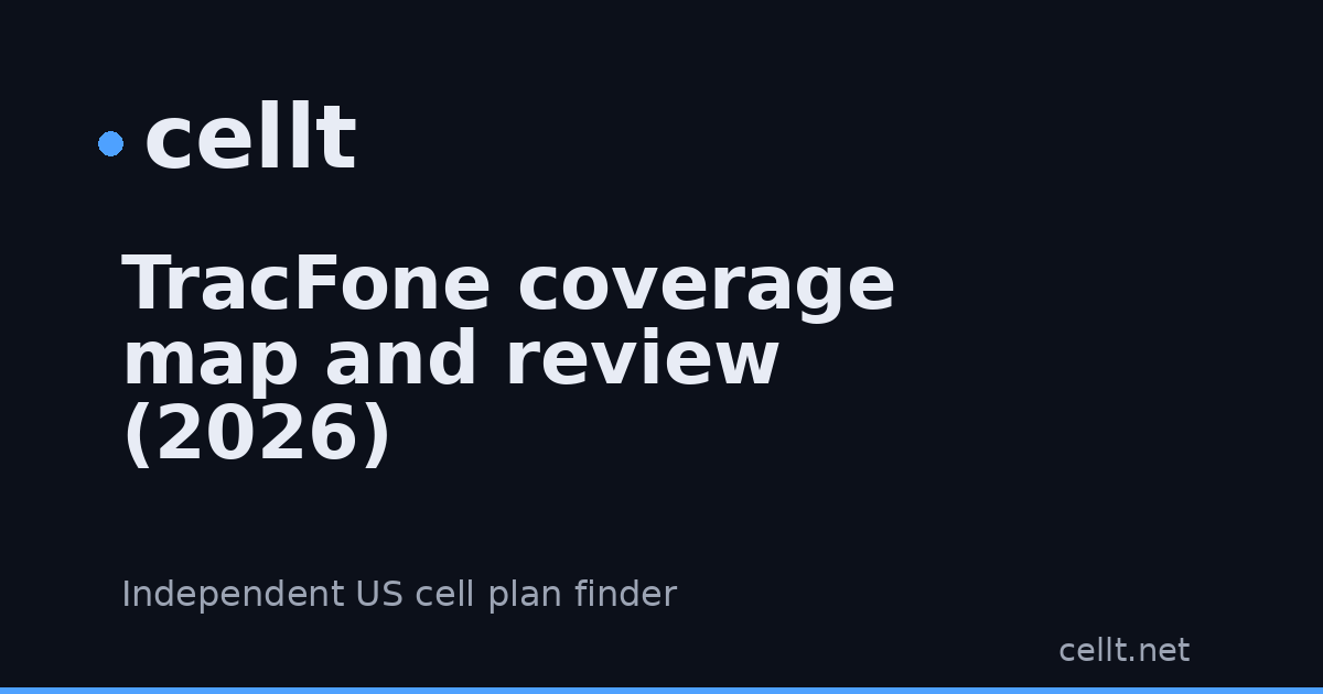 TracFone coverage map and review (2026) | cellt